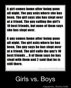 Girls vs boys