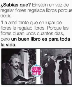 Einstein regalaba libros